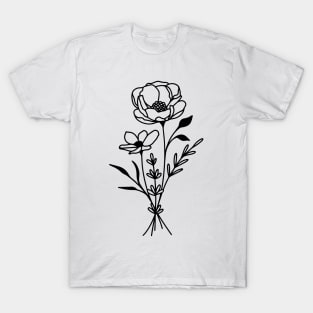 Minimal flowers T-Shirt